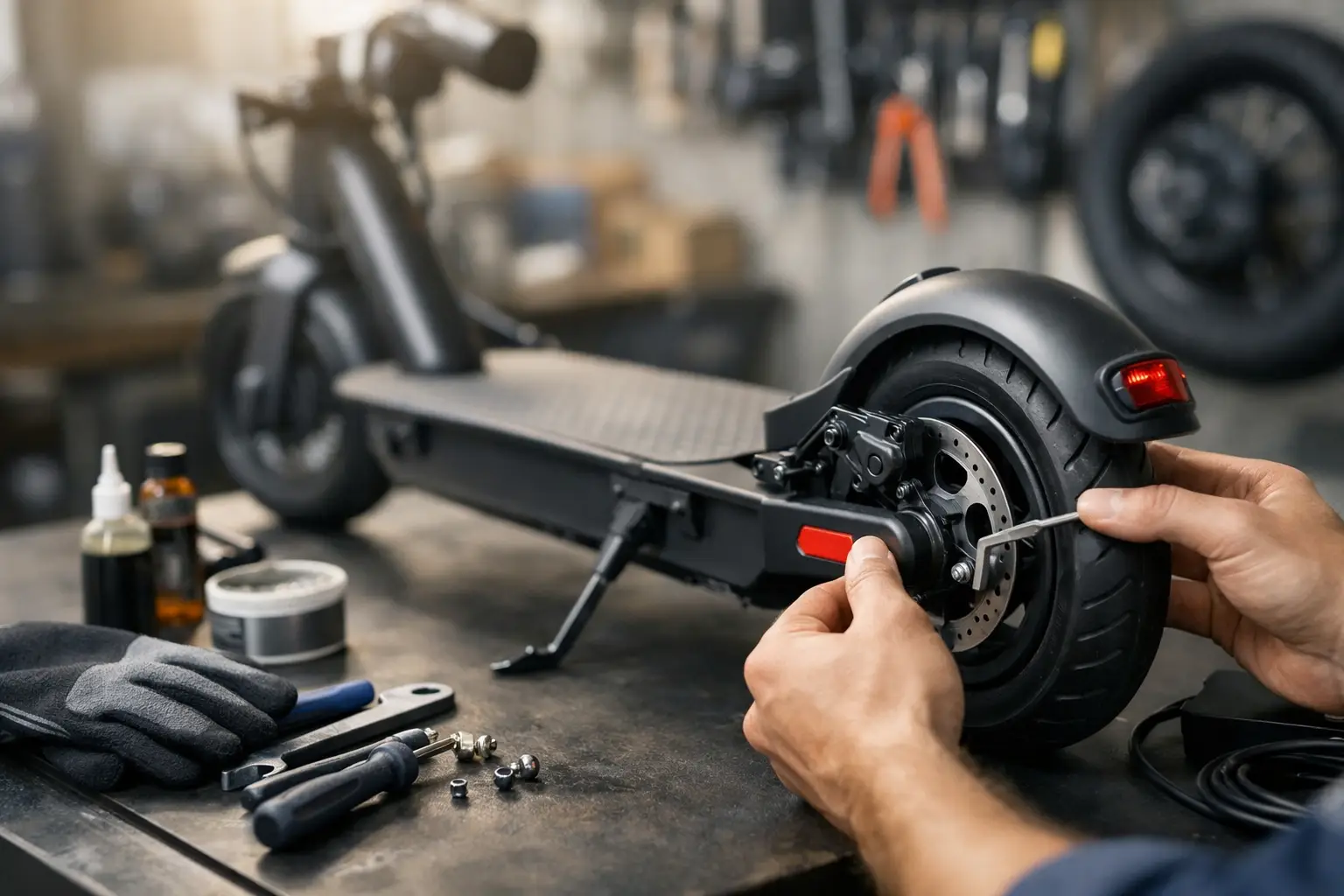 Entretien et maintenance préventive trottinette