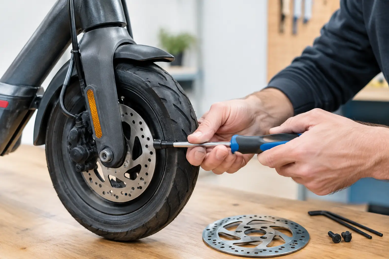 Remplacer un disque voilé de trottinette
